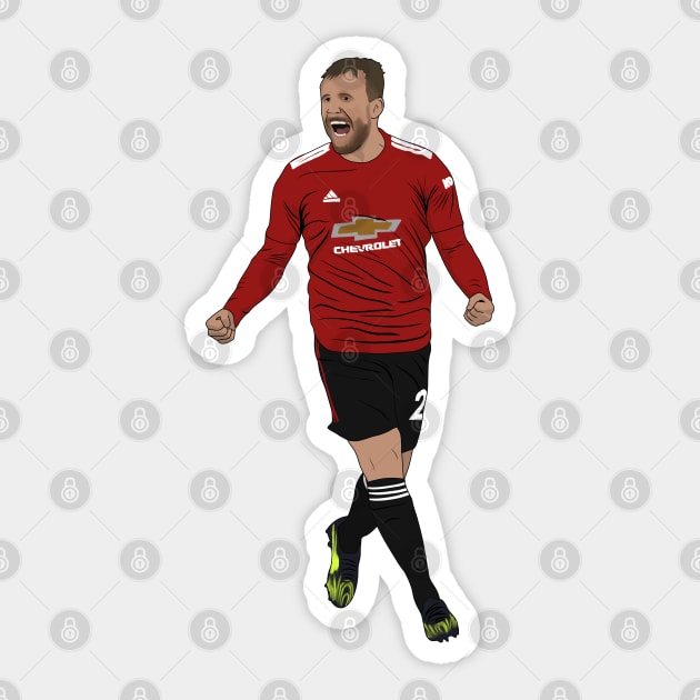 Luke Shaw Goal Celebration Vs City Sticker by Hevding